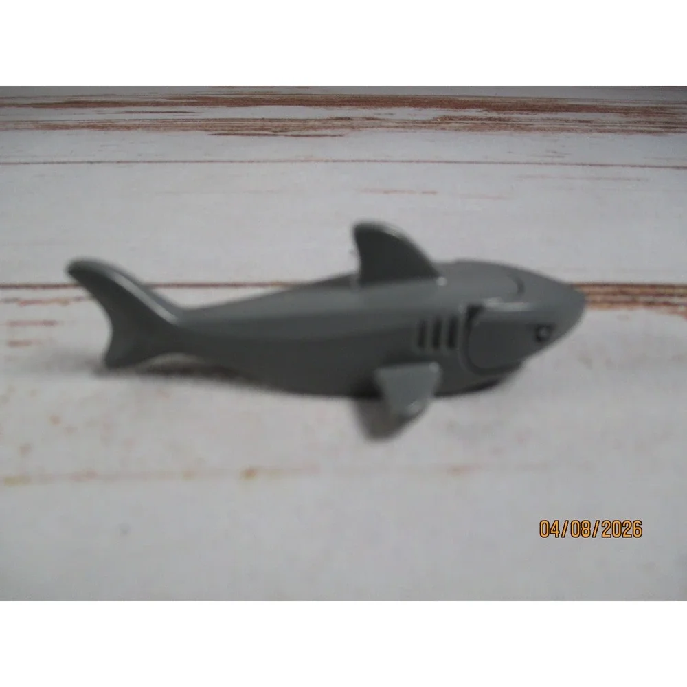 LEGO Shark Minifigure Ocean Sea Animal Piece Dark Gray Open Jaw Used